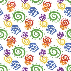Abstract bright colorful modern seamless pattern.