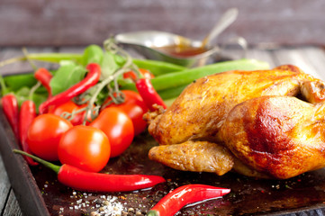 Roasted chicken