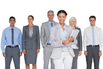 Fototapeta premium Business people smiling at camera 