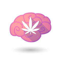 Brain icon with a marijuana leaf