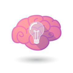 Brain icon with a light bulb