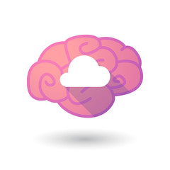 Brain icon with a cloud