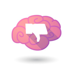 Brain icon with a thumb hand