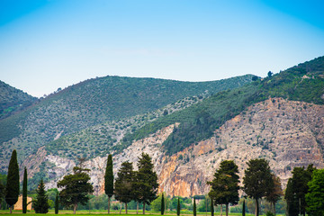 Campi prati colline, Paesaggio di campagna Toscana, agricoltura