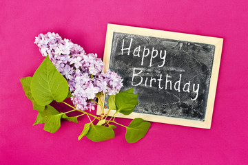 greeting card background happy birthday - blackboard