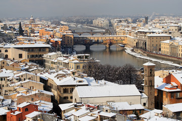 Fototapeta premium Firenze sotto la neve.