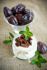 sweet milk yogurt with prunes