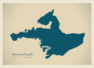 Modern Map - Vesturland IS