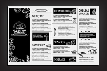 Restaurant cafe menu, template design. Food flyer.