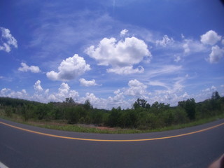 Blue sky from action camera