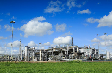 Modern equipment at a natural gas processing site. 