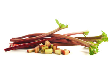 Rhubarb stalks and chops