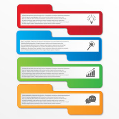 Business infographics tabs template for presentation