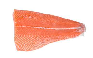 Raw salmon fillet.