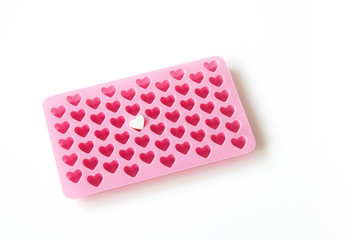 Heart symbol block isolated on white background