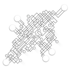 The chip with the contacts and the network concept