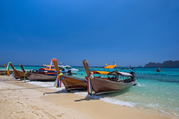 Fototapeta premium Longtail boats