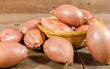 Shallots in a basket