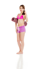 Fototapeta premium Model angry scolding and pointing
