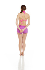 Model isolated from behind