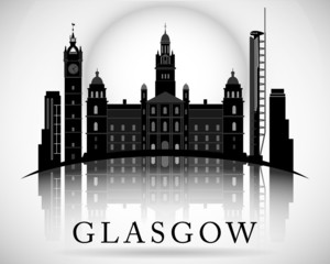 Obraz premium Modern Glasgow City Skyline Design. Scotland
