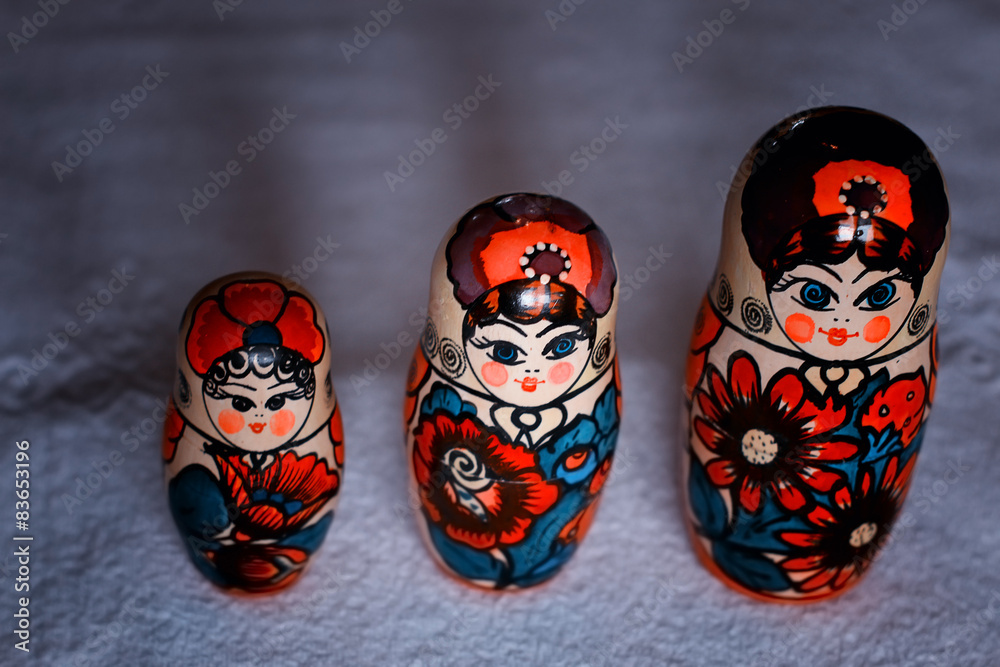 Wall mural atryoshka dolls beautiful