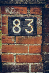 House number 83 eighty three