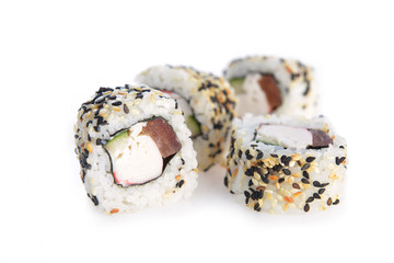 Delicious sushi rolls