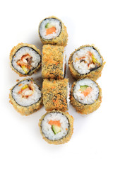 Delicious sushi rolls