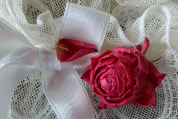 Rose lace concept of love