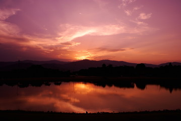 Cloud sky on twilight time 