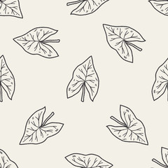 plant doodle seamless pattern background