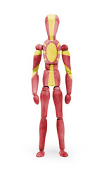 Wood figure mannequin with flag bodypaint - Macedonia