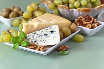 Cheese with fruits