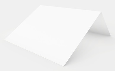 Realistic render bend blank paper