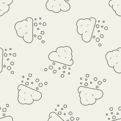 snow doodle seamless pattern background