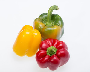 sweet pepper isolated on white background
