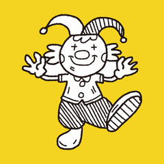 clown doodle drawing