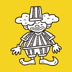 clown doodle drawing