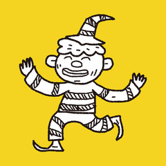 clown doodle drawing