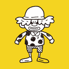 clown doodle drawing