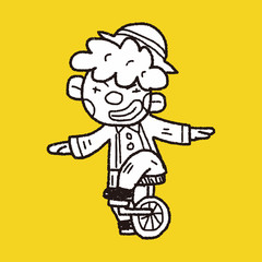 clown doodle drawing