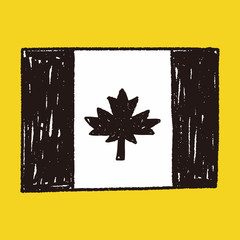 Canada flag doodle