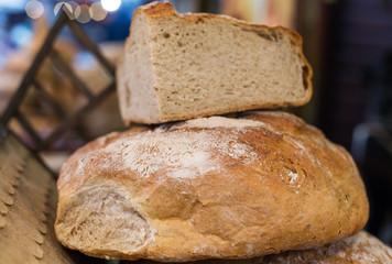  The  loaf of rustic bread traditionally roasted.