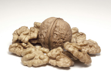 Walnuts Isolated on White Background
