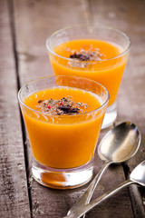 Glasses Of Pumpkin Soup