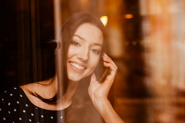 Fototapeta premium Beautiful girl talking