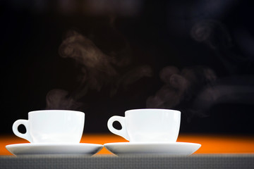 cup of tea from which coming steam