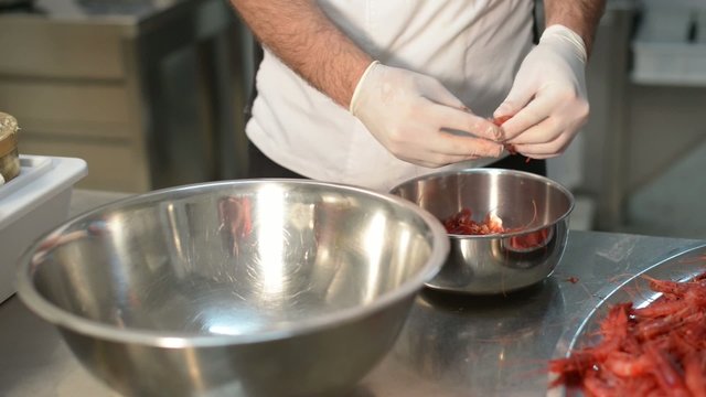Cooking shrimps
