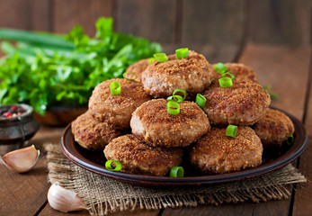 Juicy delicious meat cutlets